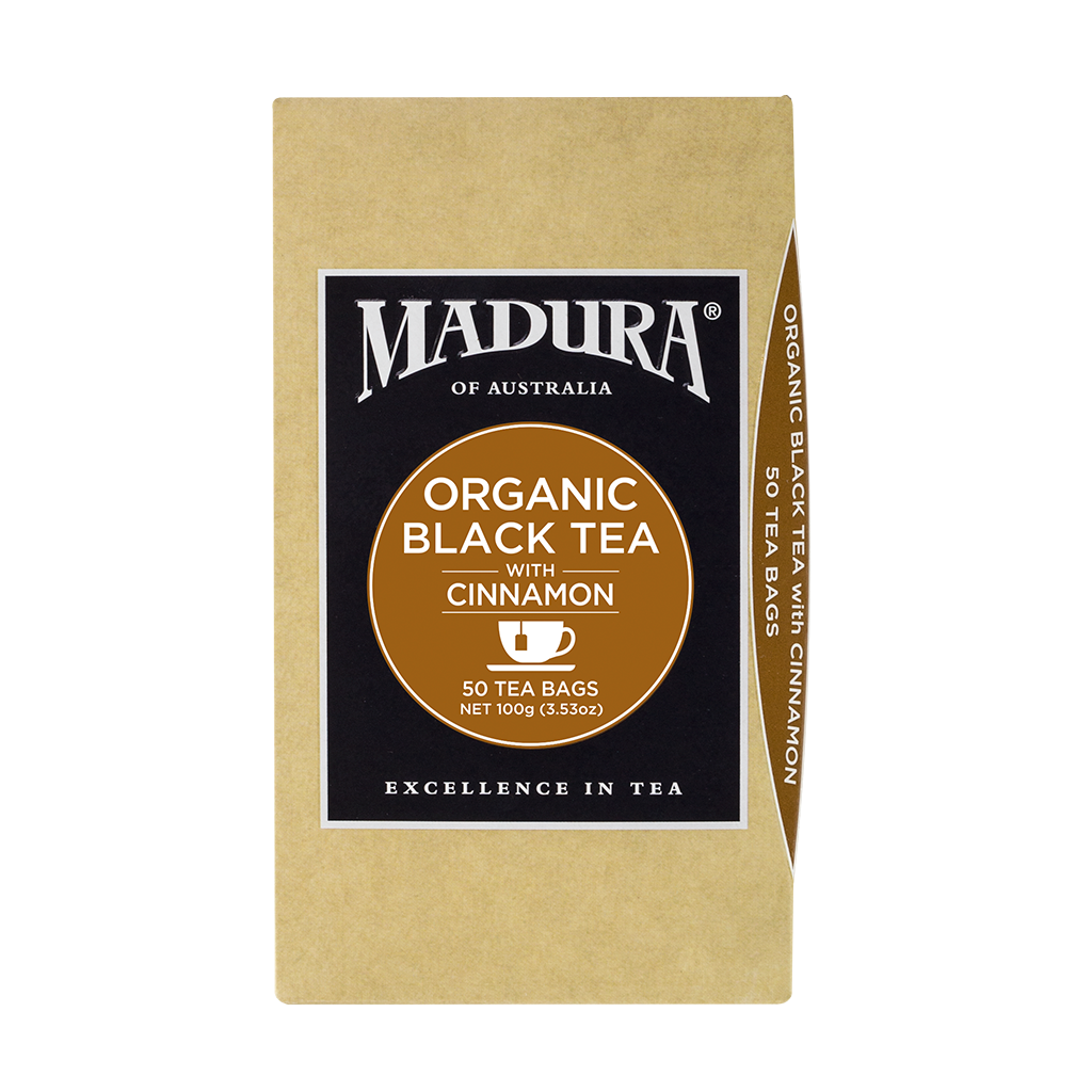 Organic Black Tea with Cinnamon 50 Tea Bags [ROBCB50] 5.99 Madura