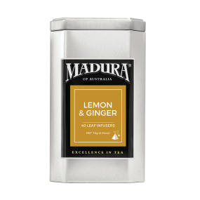 Lemon & Ginger  40 Leaf Infusers  in Caddy