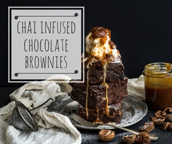 Chai Infused Chocolate Brownies