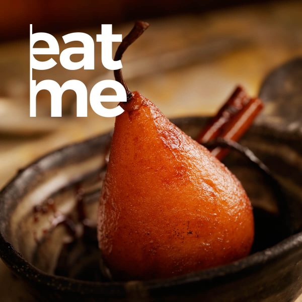 chai poached pears