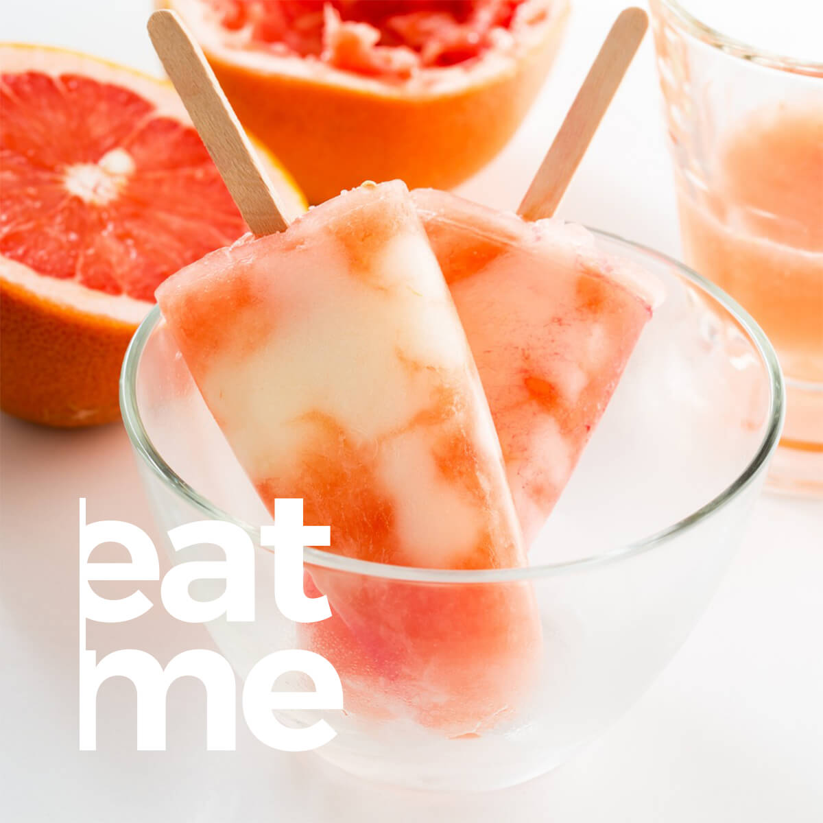 Coconut And Blood Orange ice blocks